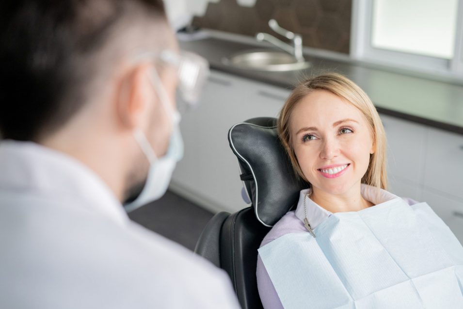 Patient and Dentist in Brantford discussing dental treatment options